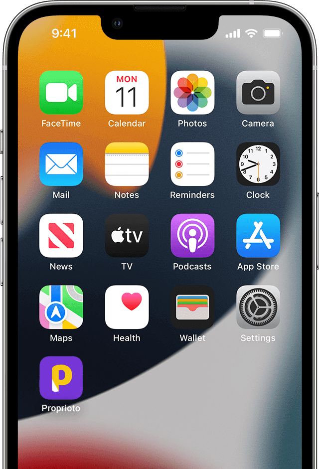 ajouter Proprioto sur iphone